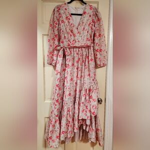 White with pink flowers IVY CITY dress.